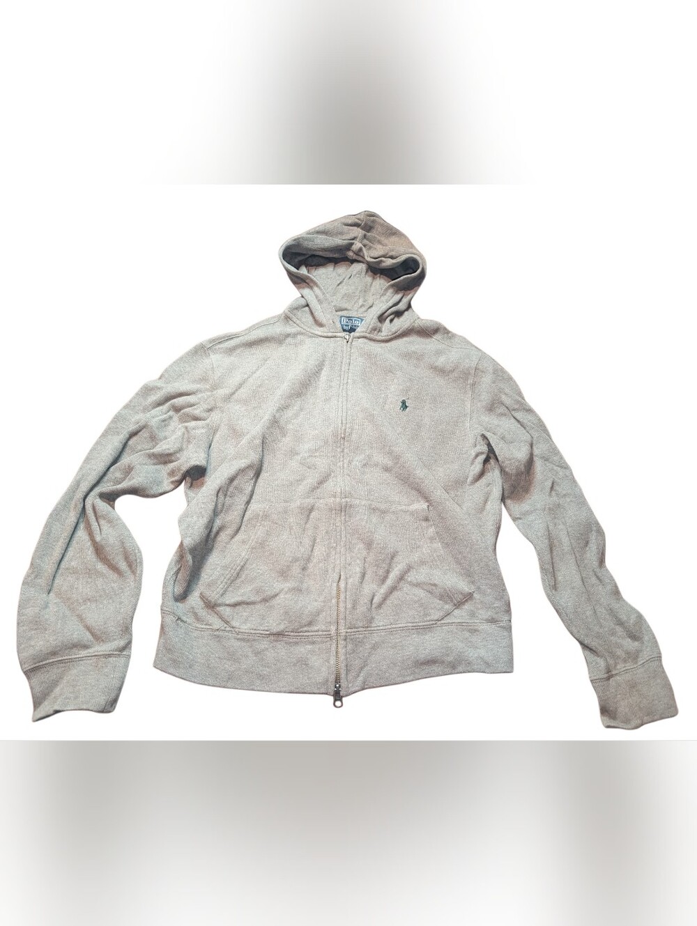 Polo by Ralph Lauren Men's Light Gray Zip Hoodie